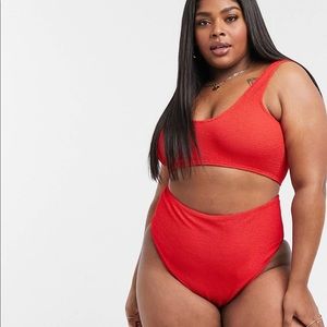 ASOS high-waisted red XXL bikini